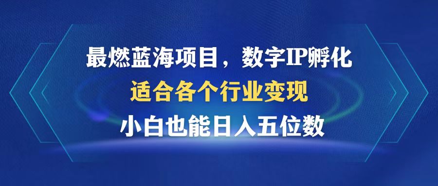 （12941期）最燃蓝海项目 数字IP孵化 适合各个行业变现 小白也能日入5位数