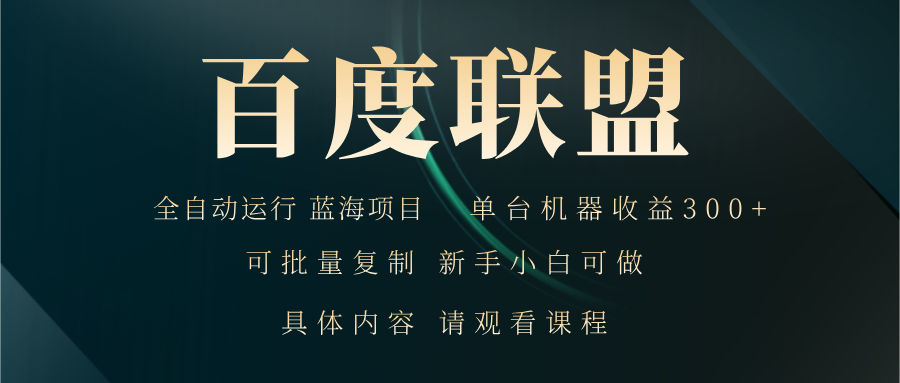 （13181期）百度联盟自动运行 运行稳定 单机300+